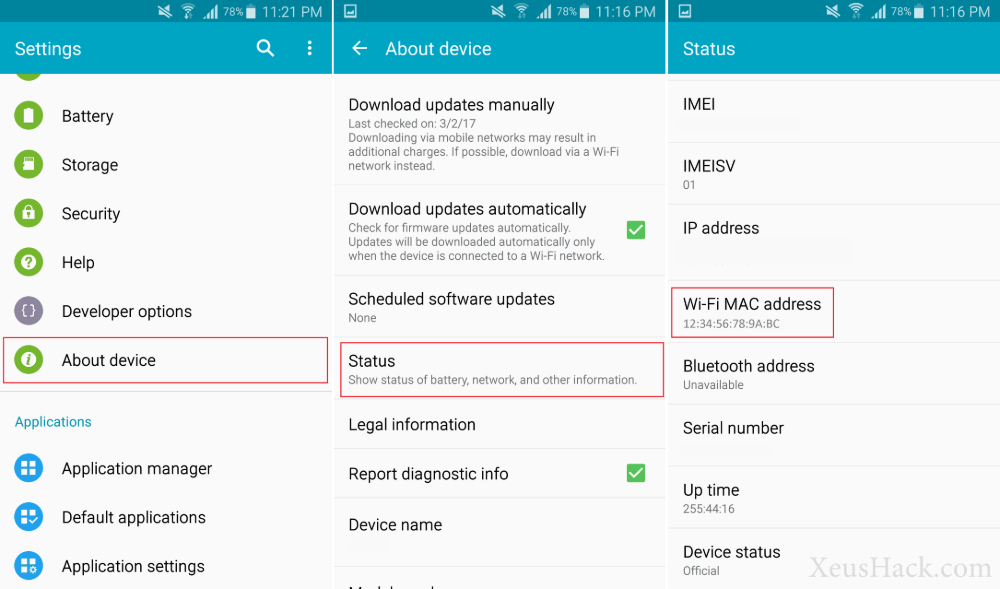 hack wifi using mac address android