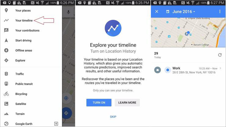 google-maps-timeline-android