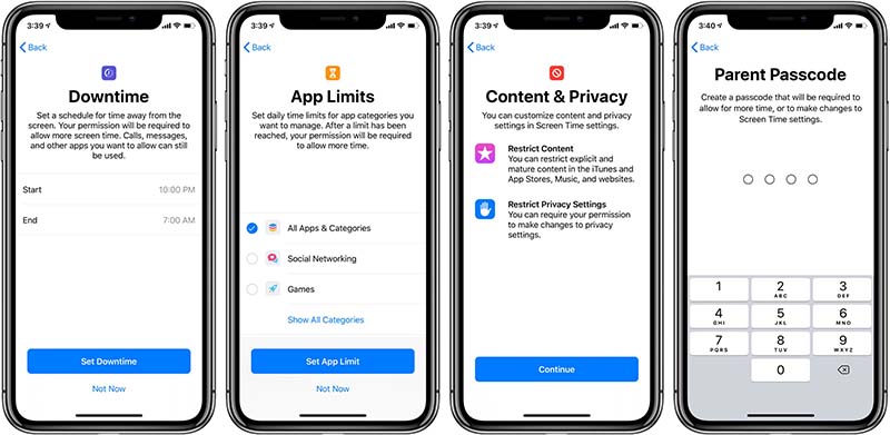 iOS_12_settings_screen_time_downtime_app_limits_content_and_privacy_parent_passcode